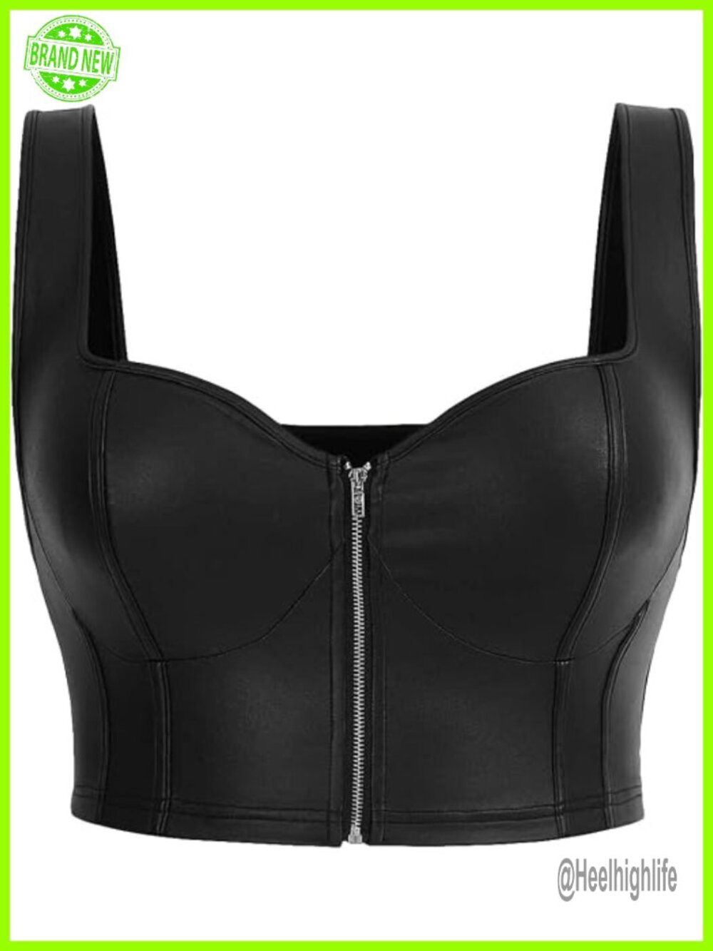 Plus Size Leather Tank Top Sleeveless Slim Fit Going Out Top